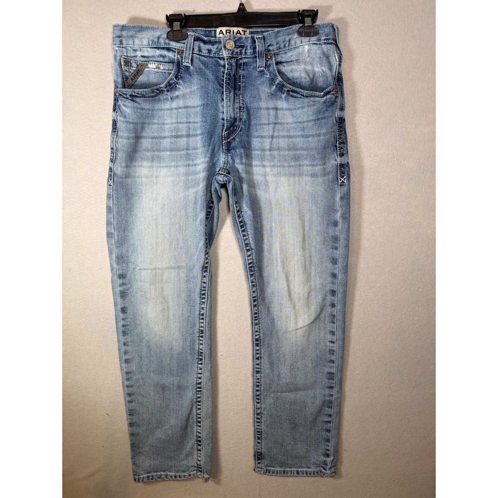 Ariat M2 Stirling Relaxed Bootcut Jeans Mens 34x32 Light Wash Shasta 10020942